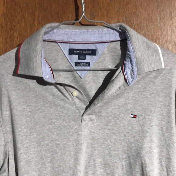 Medium Tommy Hilfiger Grey Collard Shirt - Picture 3 of 3